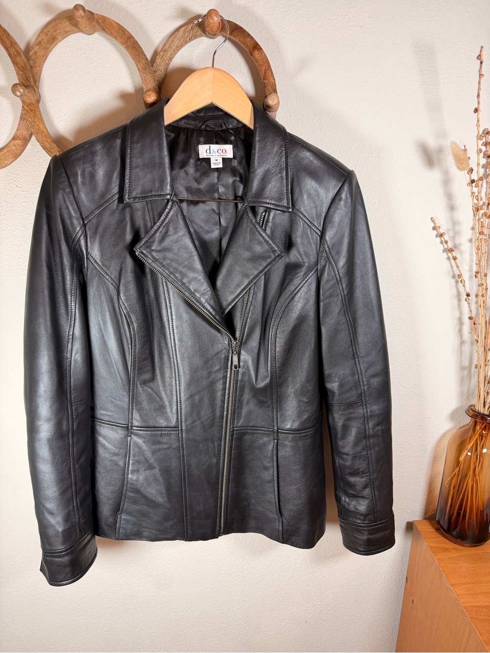 D&co. Genuine Leather Jacket Women’s Moto Inspired Women’s Medium